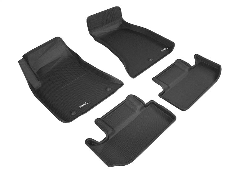 3D MAXpider Kagu Floor Mats - Black — Fits 2015-2023 Dodge Challenger RWD