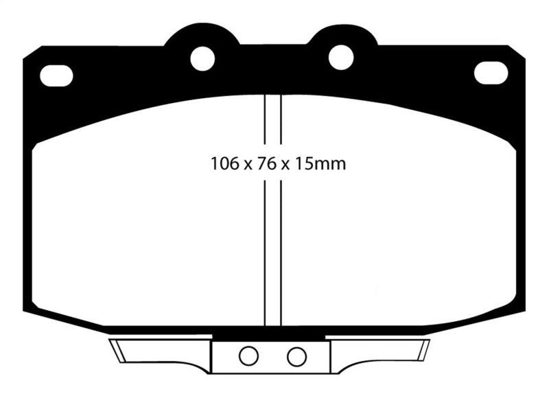 EBC 86-89 Mazda RX7 2.4 (1.3 Rotary)(Vented Rear Rotors) Redstuff Front Brake Pads