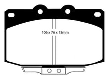 Cargar imagen en el visor de la galería, EBC 86-89 Mazda RX7 2.4 (1.3 Rotary)(Vented Rear Rotors) Redstuff Front Brake Pads