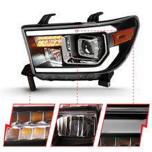 Cargar imagen en el visor de la galería, ANZO 2007-2014 Toyota Tundra Projector Light Bar H.L Black Amber(Led High Beam) (Halogen Version)