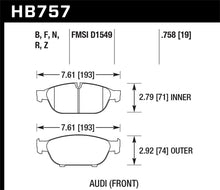 Cargar imagen en el visor de la galería, Hawk Audi 2013 A5 Quattro / 12-16 A6 Quattro/A7 Quattro/A8 Quattro HPS 5.0 Front Brake Pads