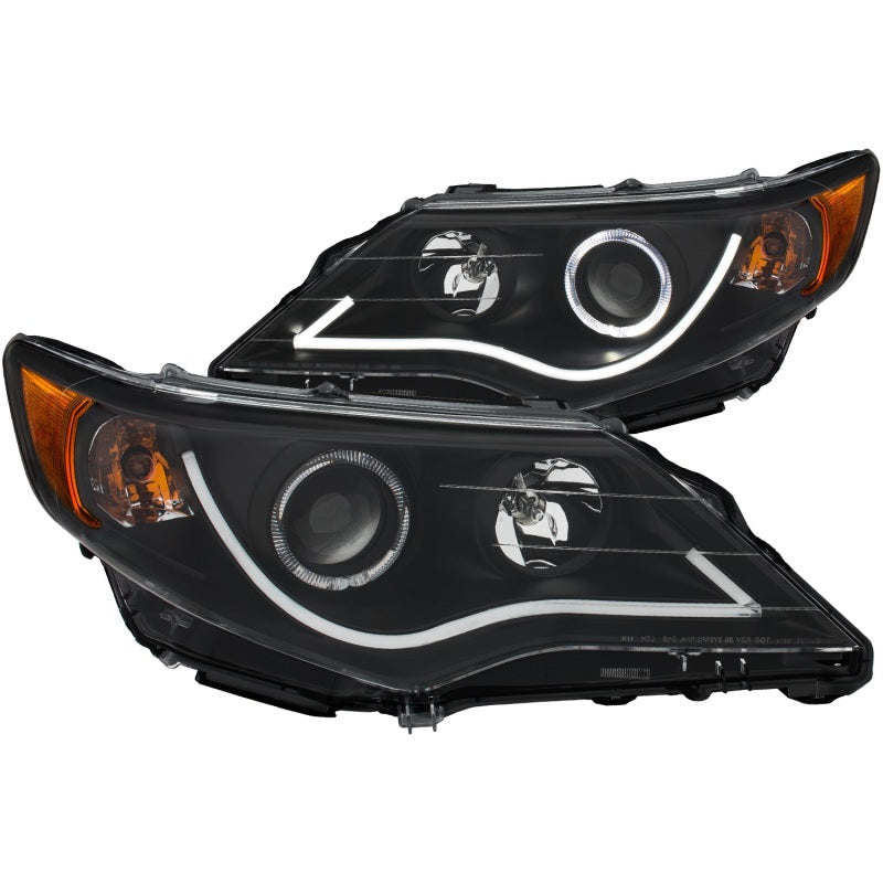 Faros delanteros con proyector ANZO 2012-2013 Toyota Camry con Halo negro