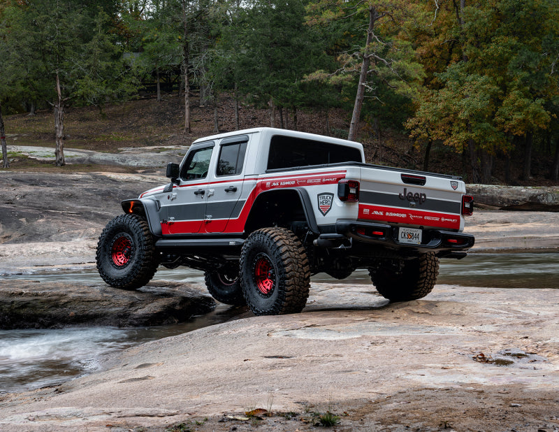 Guardabarros de estilo plano Bushwacker 2020 Jeep Gladiator Launch Edition, 4 piezas, color negro