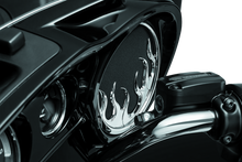 Cargar imagen en el visor de la galería, Kuryakyn Flame Speaker Grills For 14-Up Touring Models Chrome