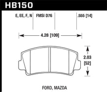 Cargar imagen en el visor de la galería, Hawk 79-84 Mazda B2000 / 70-74 RX-2 / 74-78 RX-4 / 79-85 RX-7 Blue 9012 Front Race Brake Pads