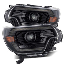 Cargar imagen en el visor de la galería, AlphaRex 12-15 Toyota Tacoma PRO-Series Projector Headlights Plank Style Alpha Black w/DRL