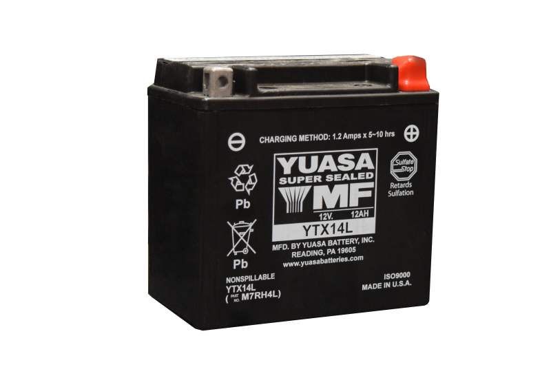 Batería AGM de 12 voltios sin mantenimiento Yuasa YTX14L