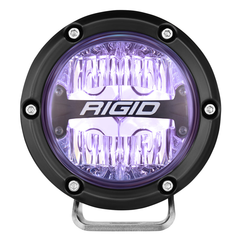 Barra de luz LED todoterreno de 4 pulgadas de la serie 360 ​​de Rigid Industries, RGBW (par)