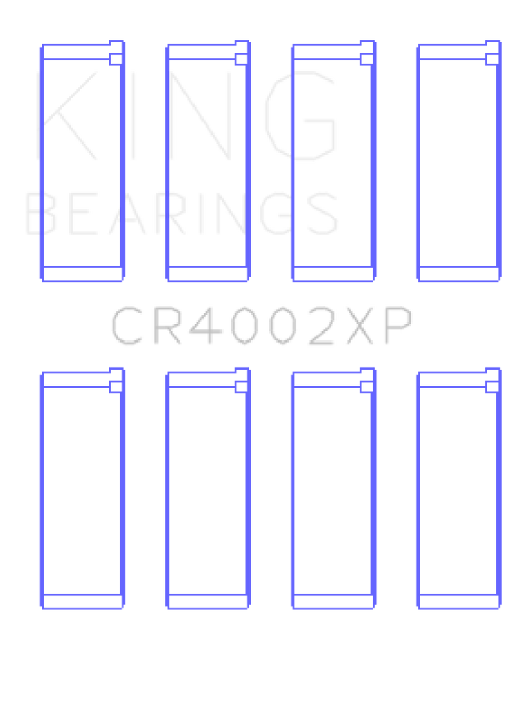 King Mazda B6 / B6-T 1.6-1.8L (Size STDX) XP Tri-Metal Performance Connecting Rod Bearing - Set of 4