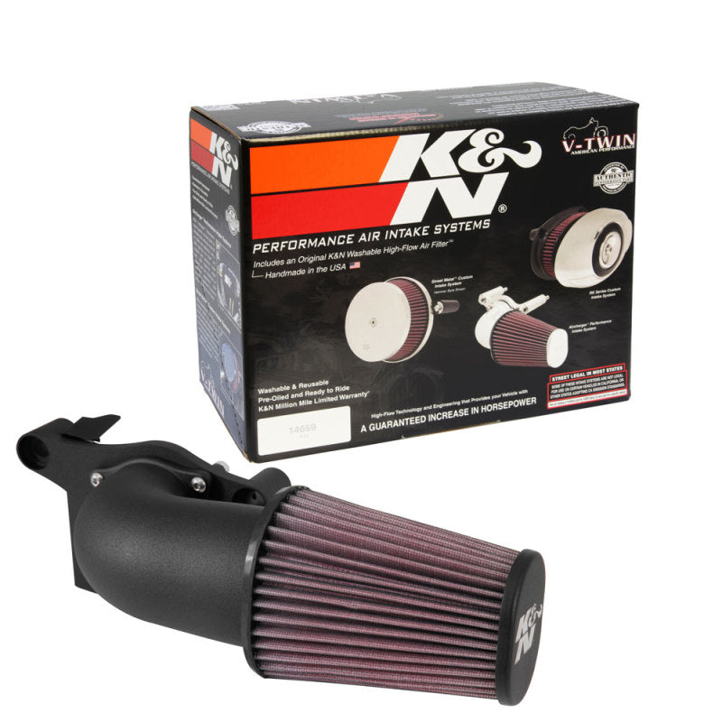K&N 57-1138 Black FIPK Performance Air Intake for Harley-Davidson Touring 2017-2018