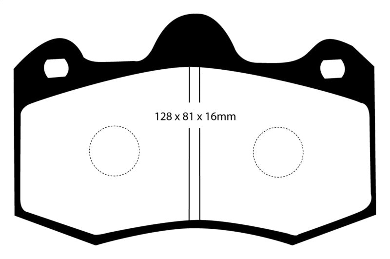 EBC 11+ Mclaren MP4-12C 3.8 Twin Turbo Yellowstuff Rear Brake Pads