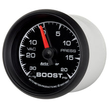 Cargar imagen en el visor de la galería, Autometer ES 52.4mm 30 In. HG/20 PSI Vacuum/Boost Gauge