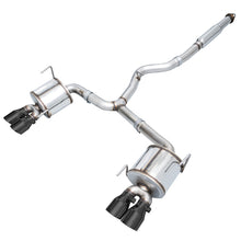 Cargar imagen en el visor de la galería, AWE Tuning Subaru STI VA / WRX GV / STI GV Sedan Touring Edition Exhaust - Diamond Black Tip (102mm)