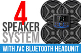 4 Speaker Plug And Play Kit With Jvc Mr1 Receiver