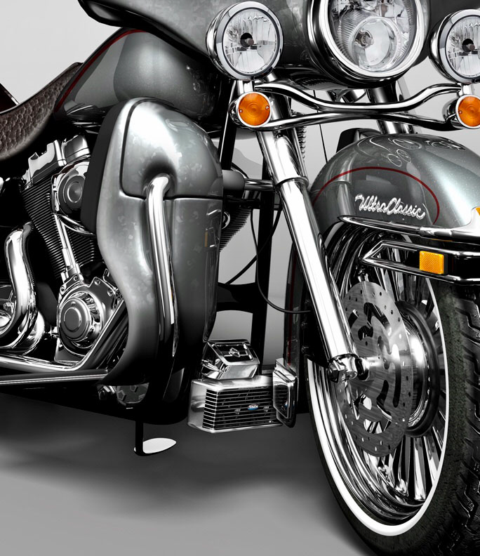 Ultracool Front Mount OIL Cooler EVO/TC Touring `94-08 Chrome (RF-1SS)