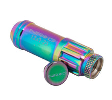 Cargar imagen en el visor de la galería, NRG 700 Series M12 X 1.25 Steel Lug Nut w/Dust Cap Cover Set 21 Pc w/Locks &amp; Lock Socket - Neochrome