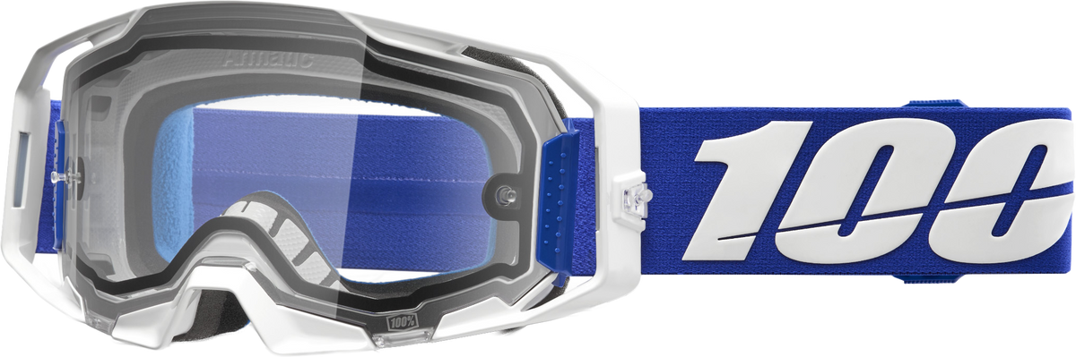 100-Percent Armatic Enduro Moto Goggle Blue Clear Lens (50070-10002)