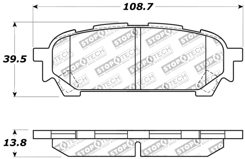 StopTech Performance Brake Pads - 2003-2008 Subaru Impreza WRX Forester Saab 9-2x