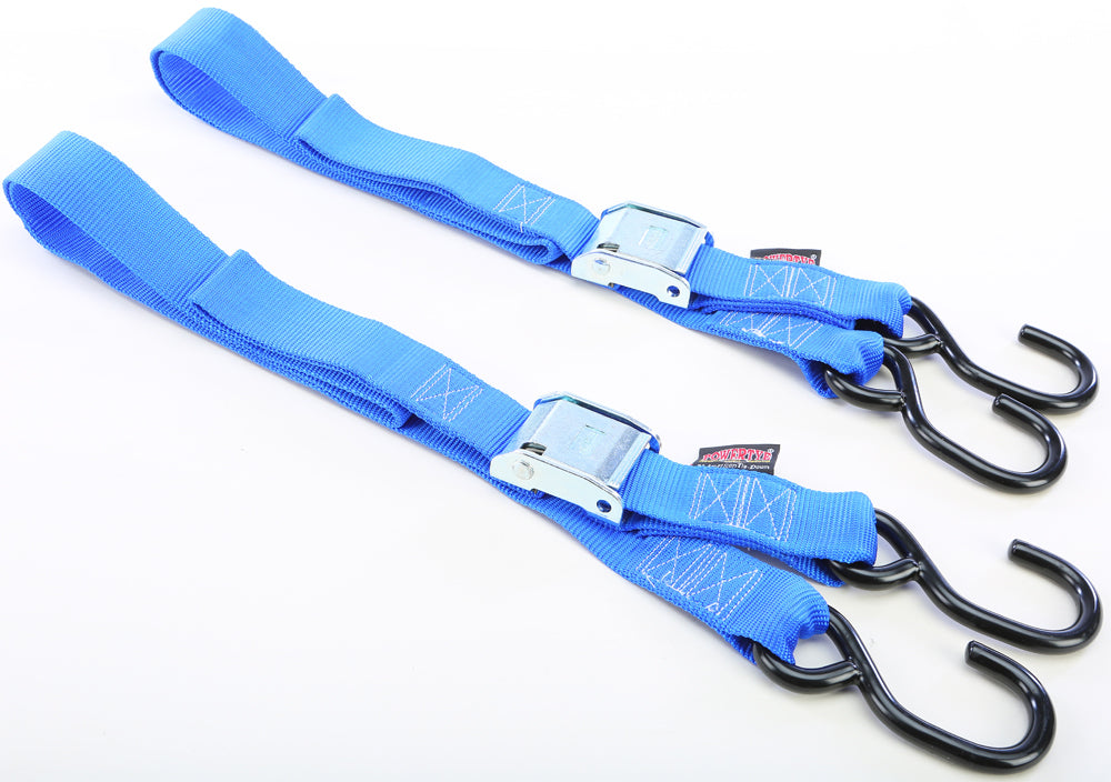 Powertye TIE-Down CAM S-Hook 1.5"X5.5' Blue Pair (28623)