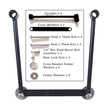 Cargar imagen en el visor de la galería, Willie &amp; Max Universal Saddlebag Hard Mount Steel Kit - Black