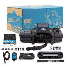 Cargar imagen en el visor de la galería, Borne Off-Road 10K Winch - Black Synthetic Rope