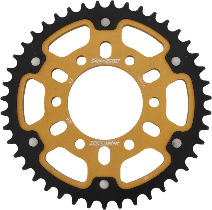 Supersprox Rear Stealth Sprocket ALU/STL 43T-530 GLD KAW (RST-488-43-GLD)