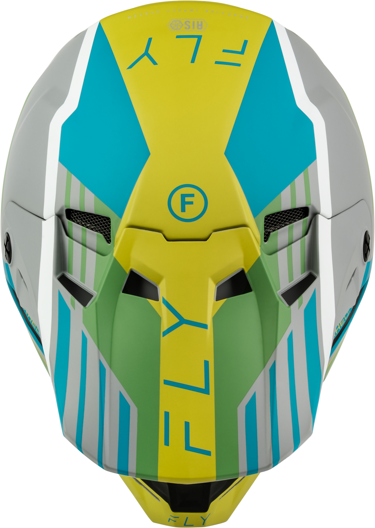 Fly Racing Formula CC Strike Helmet Matte Grey/Green/Teal XL (73-4365X)