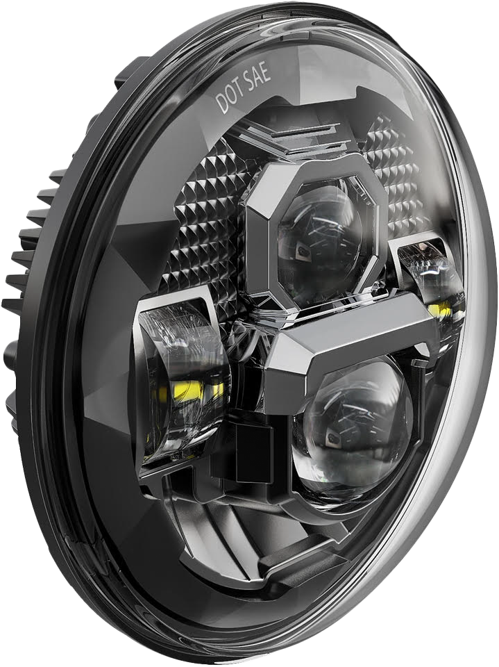 Pathfinder 7" LED Headlight Rugged Ultra View Black (UV7B)