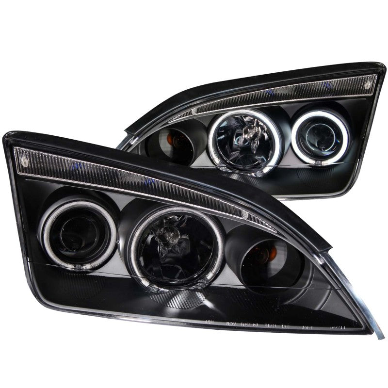 Faros delanteros con proyector ANZO 2005-2007 Ford Focus con Halo negro