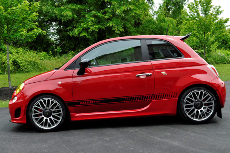 Rally Armor 12-18 Fiat 500 (Pop/Sport/Lounge/Abarth) Black UR Mud Flap w/ Red Logo