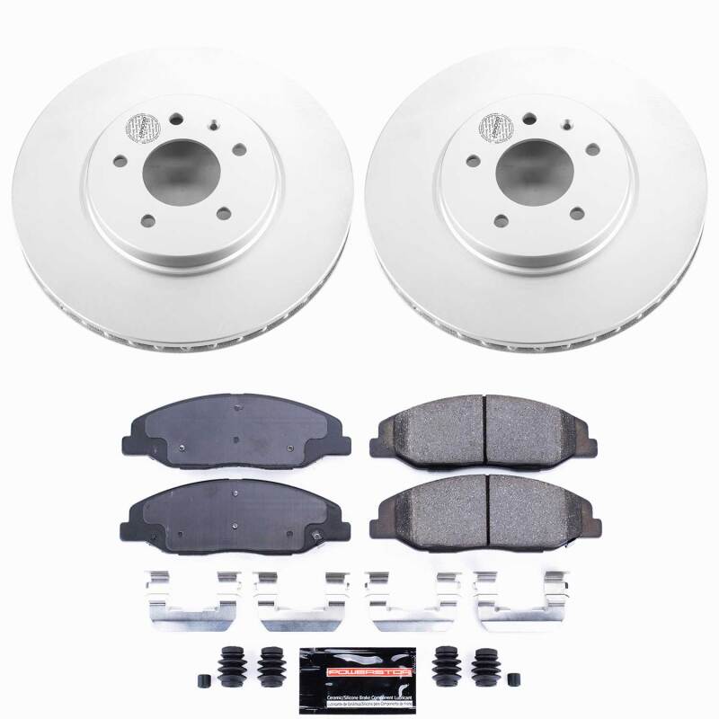 Power Stop 09-11 Cadillac STS Front Z23 Coated Brake Kit