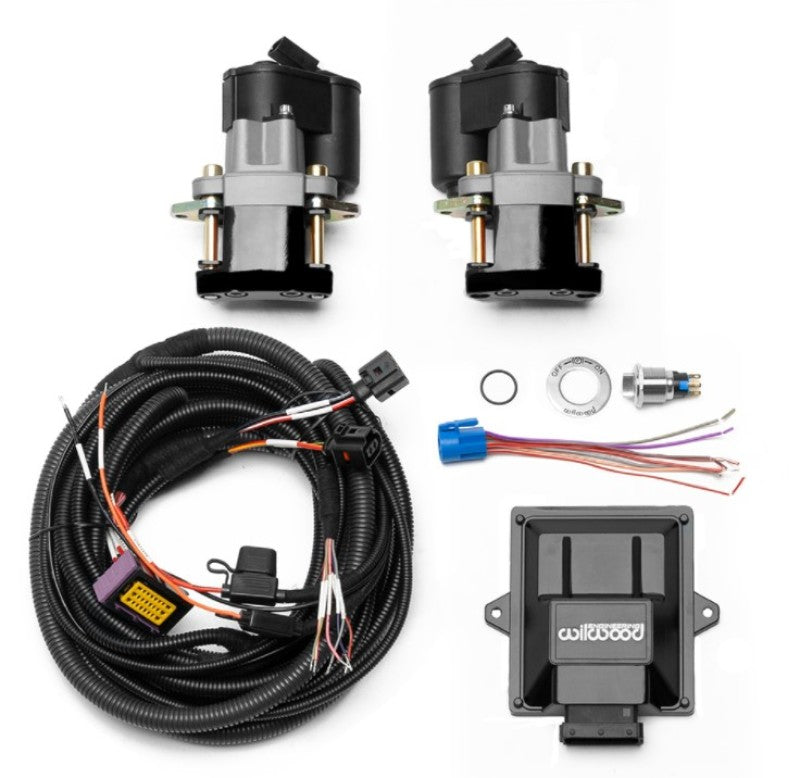 Wilwood Electronic Parking Brake Rear Retrofit Brake Kit - Black Caliper — Fits Various Vehicles