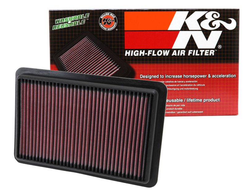 K&N Replacement Air Filter 33-2480 — Fits 2012-2021 Mazda 3/CX-5, 2012-2020 Mazda 6