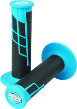 Cargar imagen en el visor de la galería, ProTaper Clamp-On 1/2 Waffle Grip - Neon Blue/Black