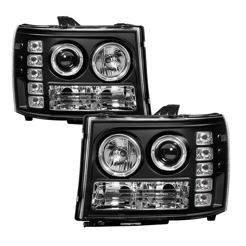 Proyector LED Halo Spyder GMC Sierra 1500/GMC Sierra Denali 08-13 - LED Blk PRO-YD-GS07-HL-BK