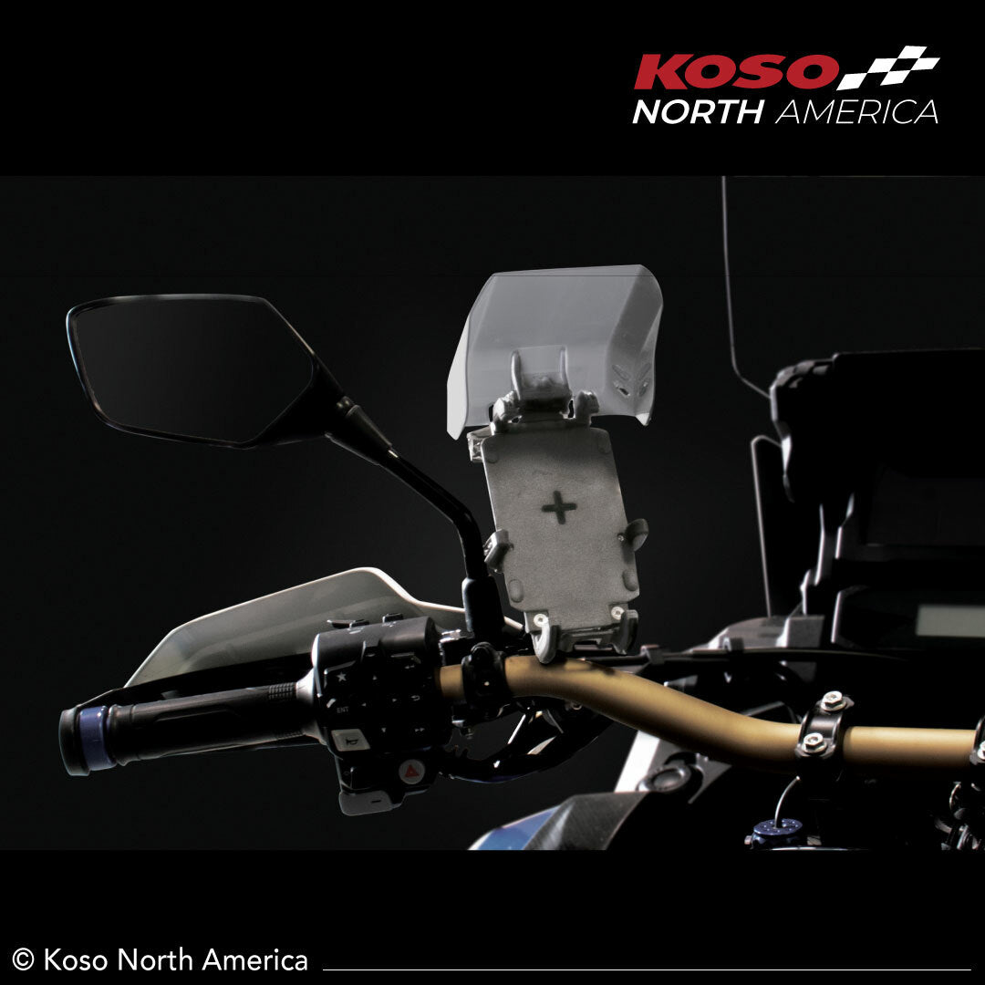 KOSO Armor Charger Phone Mount w/Visor Black (QR005000)