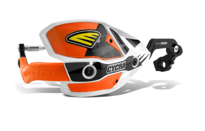 Cycra CRM Ultra Hand Guards 1-1/8 in. Clamp w/White Shields & Orange Covers — Universal Fitment