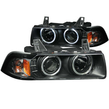 Cargar imagen en el visor de la galería, Faros delanteros con proyector ANZO 1992-1998 BMW Serie 3 E36 con Halo negro (CCFL) G2