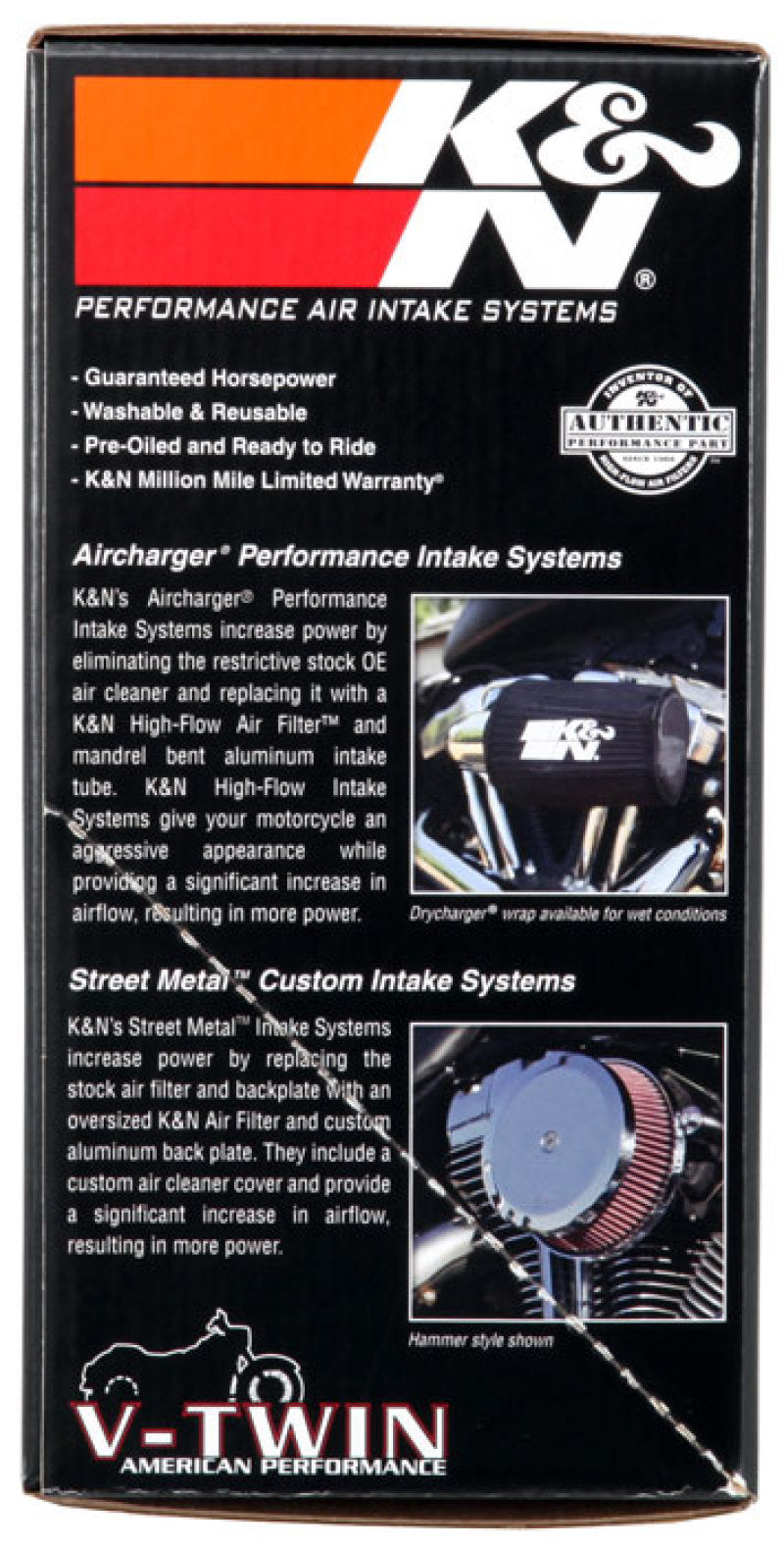 K&N 57-1138 Black FIPK Performance Air Intake for Harley-Davidson Touring 2017-2018