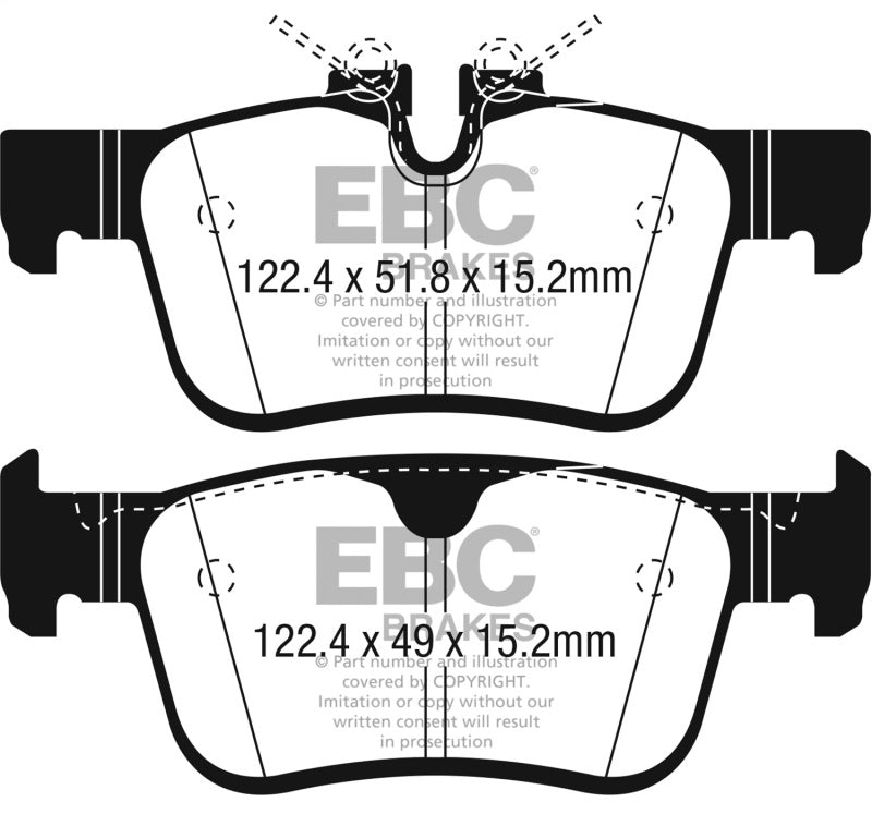 EBC 2017+ Volvo S90 2.0L Turbo Greenstuff Rear Brake Pads