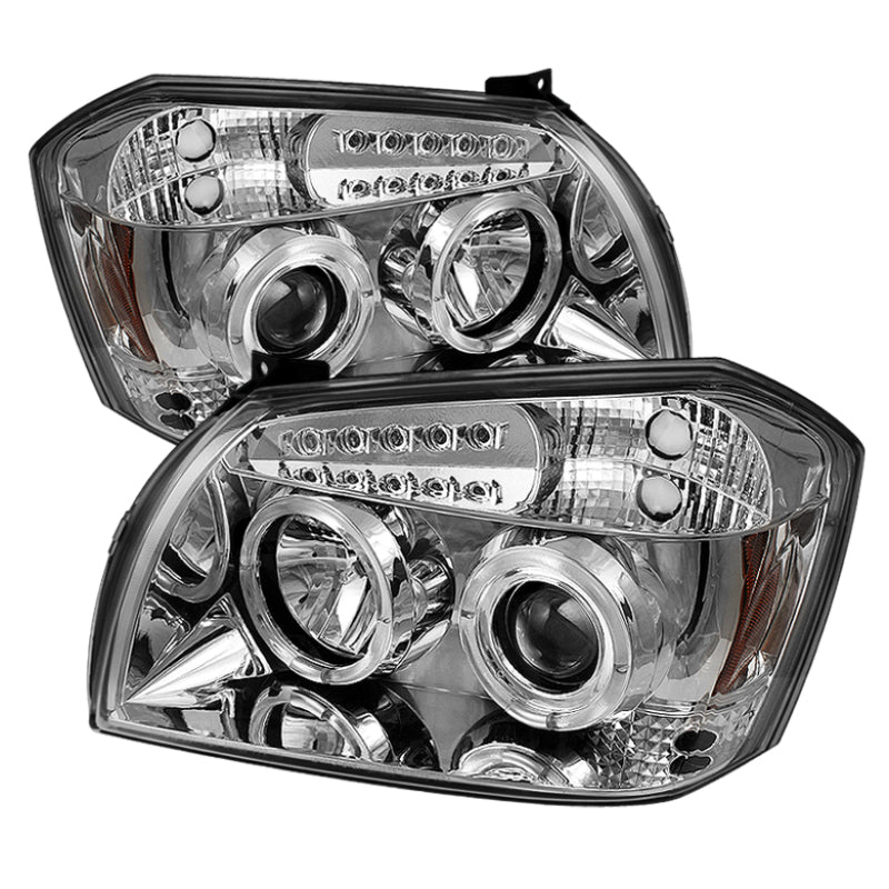 Faros delanteros de proyector LED Halo LED cromado Spyder Dodge Magnum 05-07 (no incluidos) PRO-YD-DMAG05-LED-C