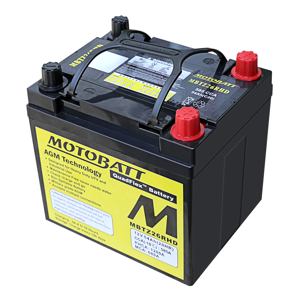 Motobatt Battery MBTZ26RHD Sealed Factory Activated