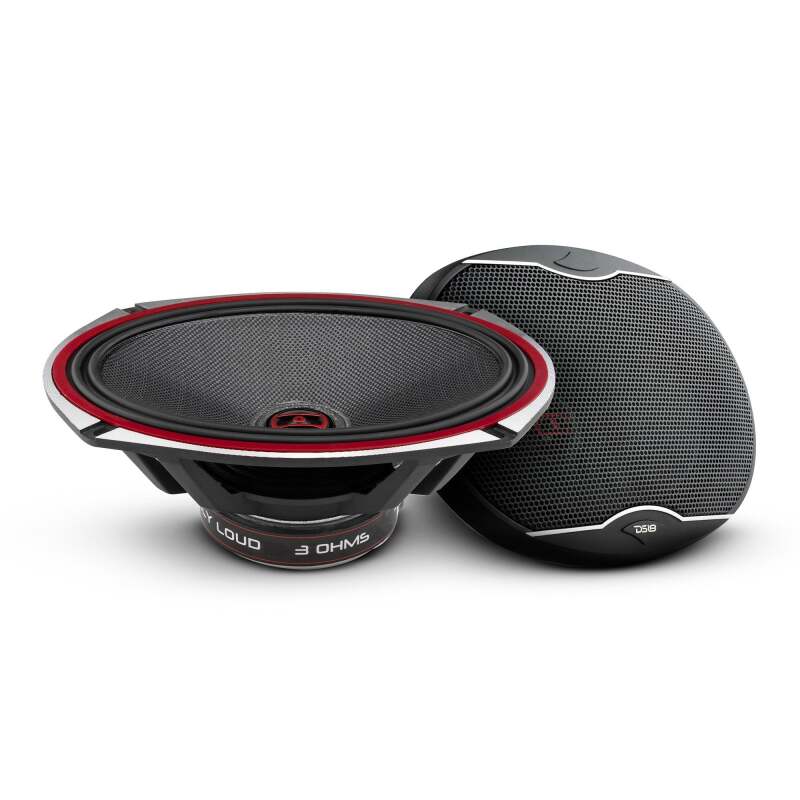 DS18 6x9in 160 Watts RMS 3 ohm 2-Way Coaxial Speakers And Component System w/ Fiberglass Cone (EXL-SQ6.9)