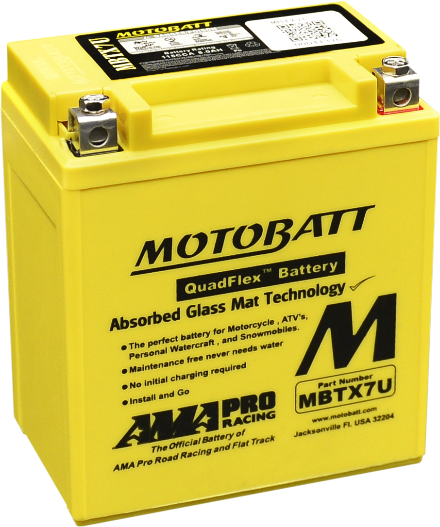 Motobatt Battery MBTX7U Sealed Factory Activated
