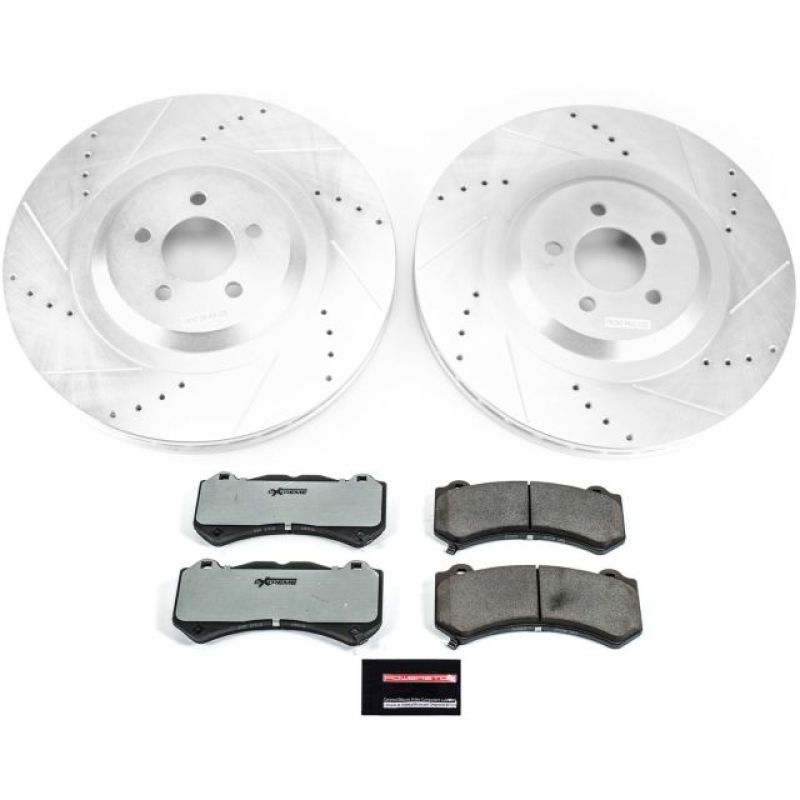 Power Stop Z26 Street Warrior Front Brake Kit — Fits 2015-2020 Dodge Charger & Challenger