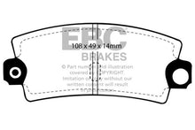 Cargar imagen en el visor de la galería, EBC 85-90 Lotus Esprit 2.2 Greenstuff Rear Brake Pads