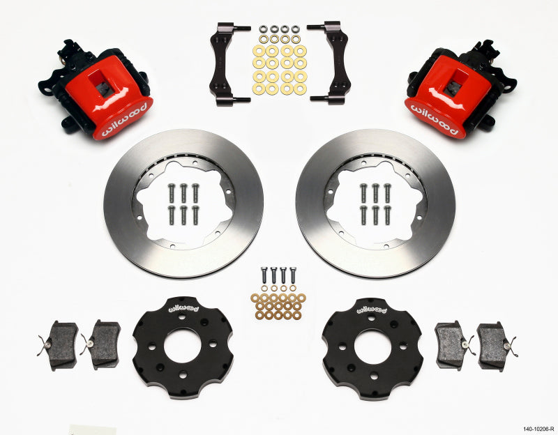 Wilwood Combination Parking Brake Rear Kit 11in Red Disc - Fits 1990-2001 Acura Integra, 1990-1991 Honda CRX, 1992-2000 Honda Civic
