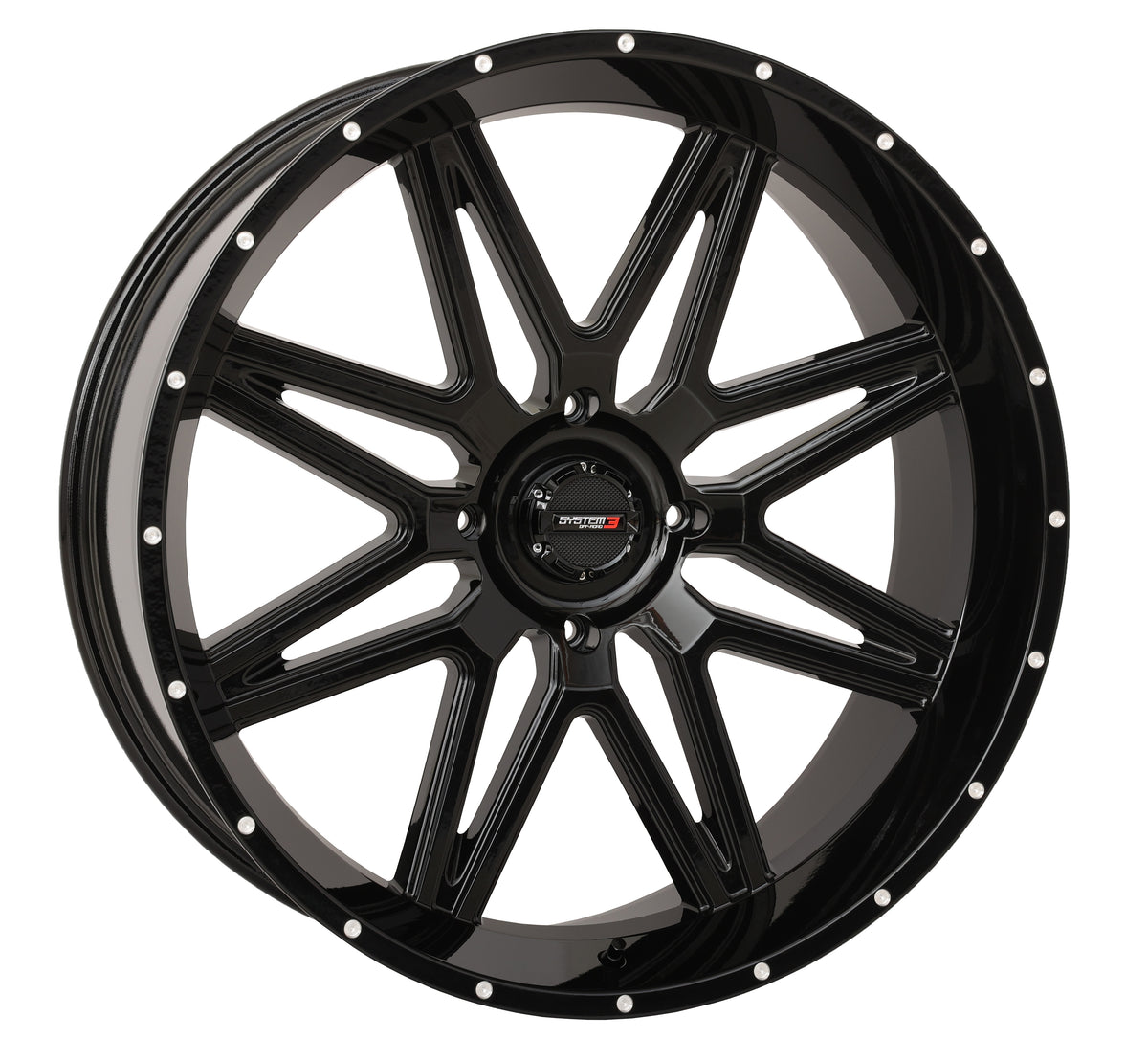 System 3 ST7 Wheel 24X9 5+4 (0MM) 4/156 Gloss Black (24S3-7156)