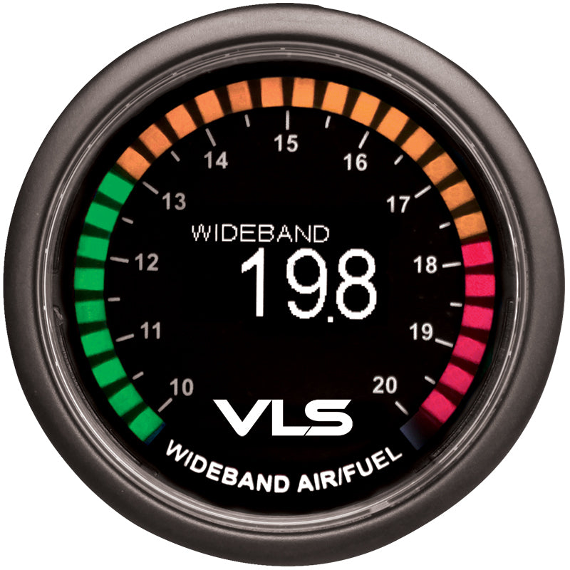 Medidor de relación aire/combustible digital OLED de banda ancha Revel VLS de 52 mm con escala de medición 10,0:1-20,0:1 AFR