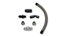 Cargar imagen en el visor de la galería, Vibrant Univ Top Mount Oil Drain Kit incl 20in Teflon lined S.S. hose Fitting